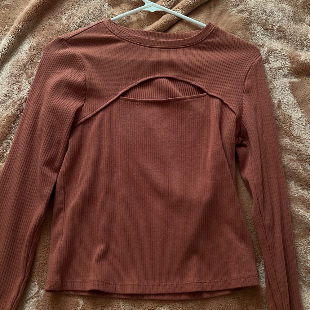 Orange long sleeve shirt